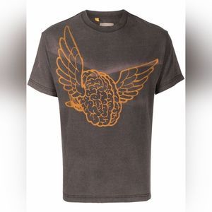 Gallery Dept Big Flying Brain print T-shirt Size L in Grey NWT and in packaging